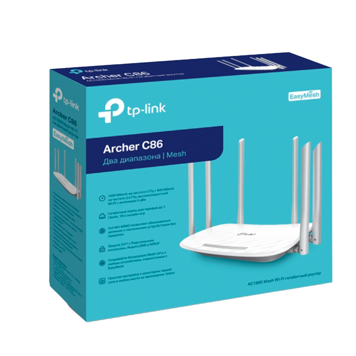 TP-Link Archer C86 / AC1900 Беспроводной двухдиапазонный гигабитный MU-MIMO маршрутизатор