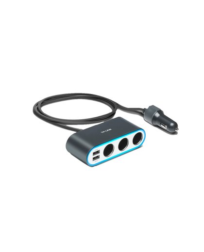 TP-Link CP250 / 3-портовый адаптер питания для прикуривателя с 2-портовым USB-зарядным устройством