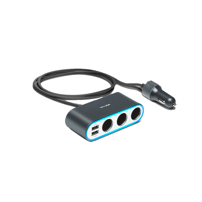 TP-Link CP250 / 3-портовый адаптер питания для прикуривателя с 2-портовым USB-зарядным устройством
