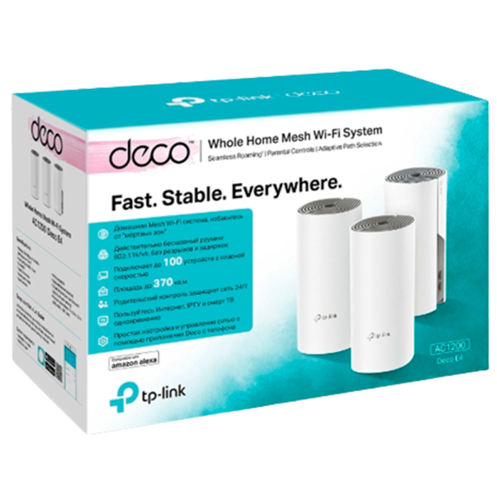TP-Link Deco E4 (3-Pack) / AC1200 Mesh-система Wi-Fi 5