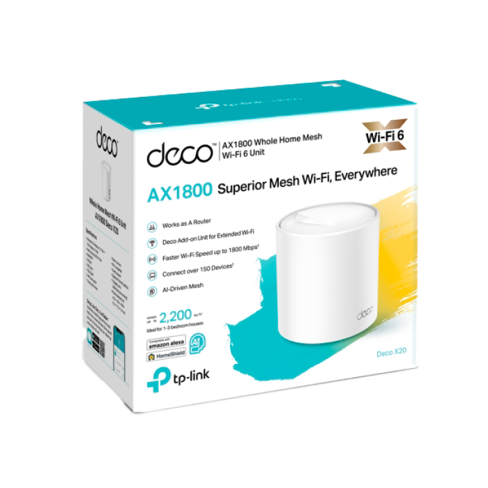 TP-Link Deco X20 (1-Pack) / AX1800 Mesh-система Wi-Fi 6
