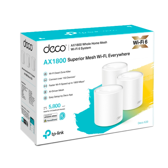 TP-Link Deco X20 (3-Pack) / AX1800 Mesh-система Wi-Fi 6