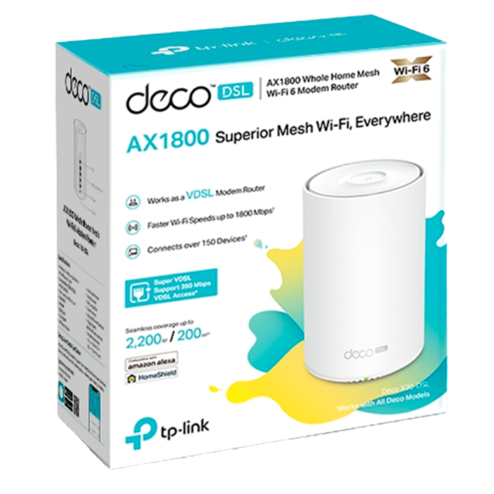 TP-Link Deco X20-DSL (1-Pack) / AX1800 Mesh-система Wi-Fi 6 с VDSL-модемом