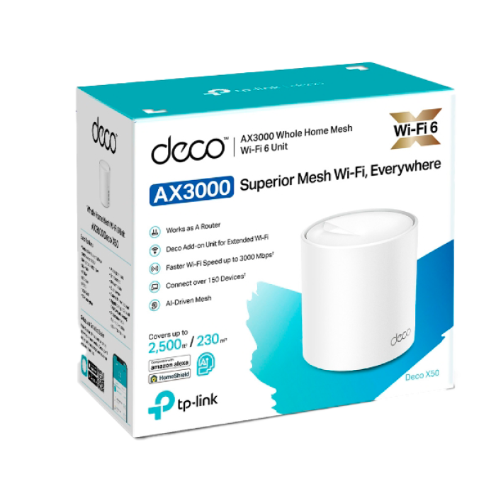 TP-Link Deco X50 (1-Pack) / AX3000 Mesh-система Wi-Fi 6