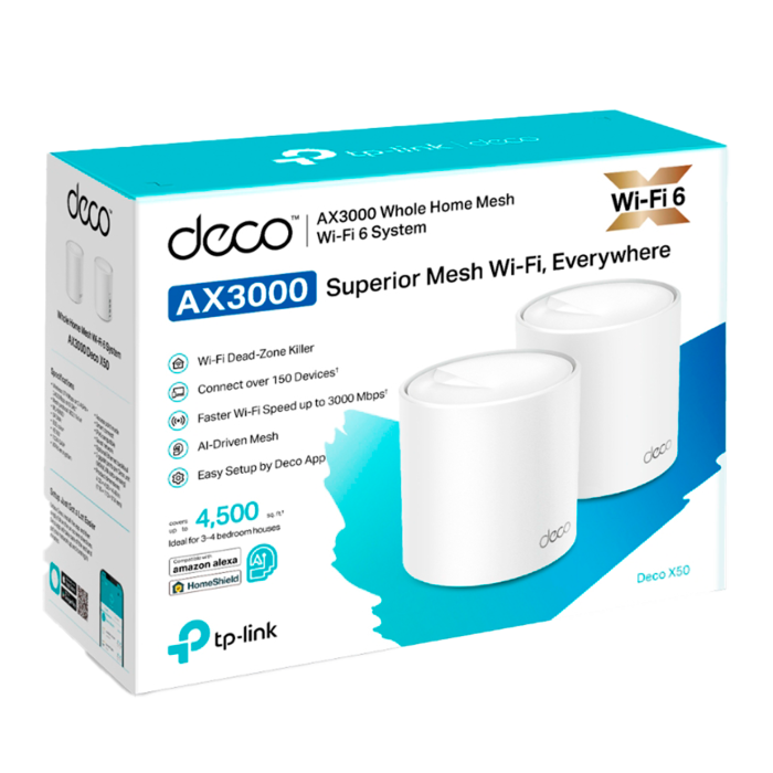 TP-Link Deco X50 Pro (2-Pack) / AX3000 Mesh-система Wi-Fi 6