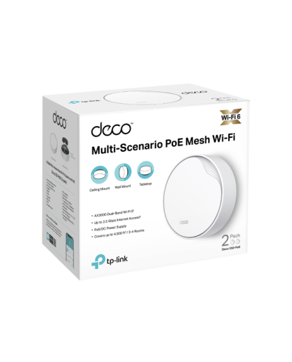 TP-Link Deco X50-PoE (2-Pack) / AX3000 Mesh-система Wi-Fi 6 с поддержкой PoE