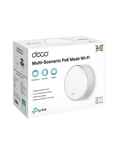 TP-Link Deco X50-PoE (3-Pack) / AX3000 Mesh-система Wi-Fi 6 с поддержкой PoE