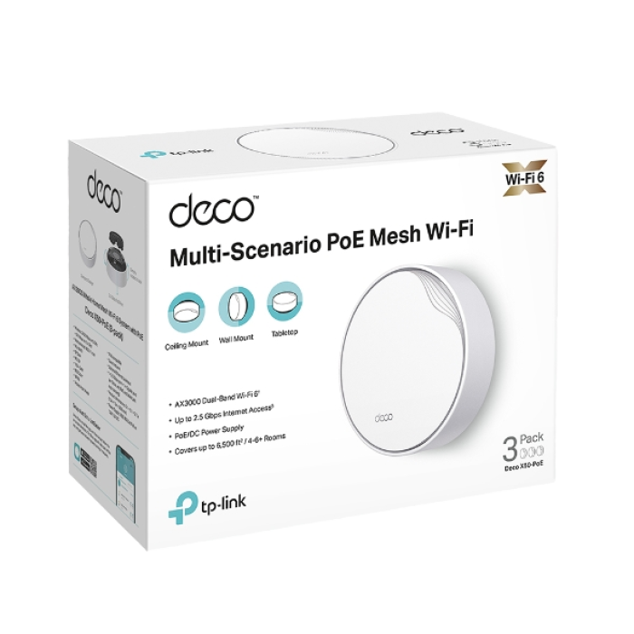 TP-Link Deco X50-PoE (3-Pack) / AX3000 Mesh-система Wi-Fi 6 с поддержкой PoE