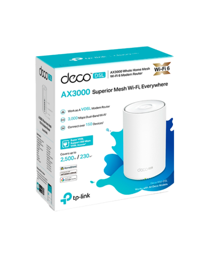 TP-Link Deco X50-DSL (1-Pack) / AX3000 Mesh-система Wi-Fi 6 с VDSL-модемом