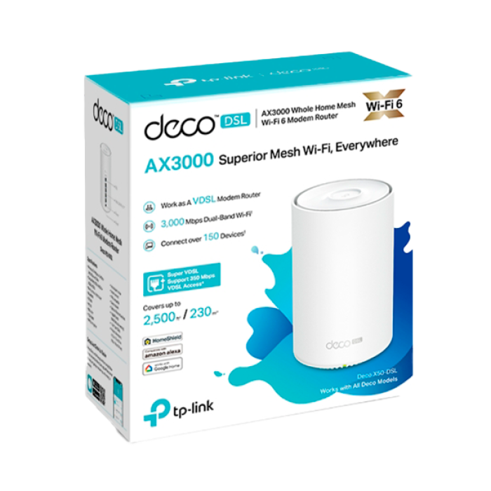 TP-Link Deco X50-DSL (1-Pack) / AX3000 Mesh-система Wi-Fi 6 с VDSL-модемом