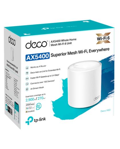 TP-Link Deco X60 (1-Pack) / AX5400 Mesh-система Wi-Fi 6