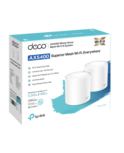 TP-Link Deco X60 (2-Pack) / AX5400 Mesh-система Wi-Fi 6
