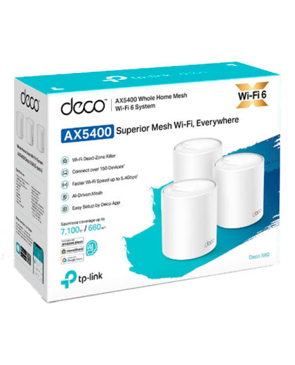 TP-Link Deco X60 (3-Pack) / AX5400 Mesh-система Wi-Fi 6