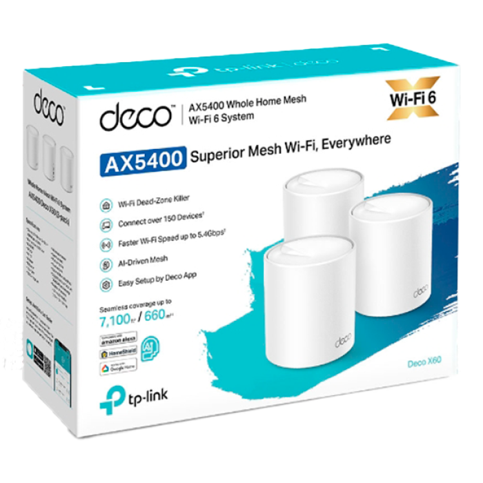 TP-Link Deco X60 (3-Pack) / AX5400 Mesh-система Wi-Fi 6