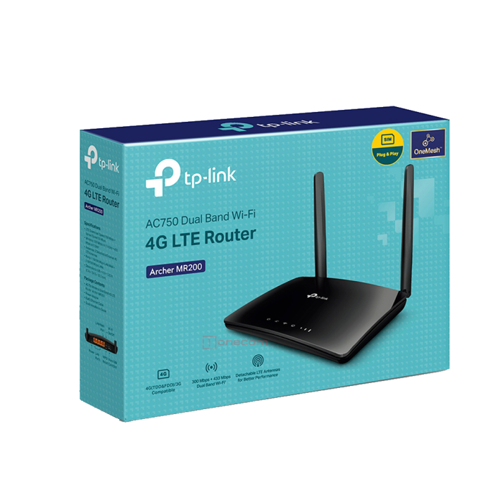 TP-Link Archer MR200 / AC750 Двухдиапазонный беспроводной маршрутизатор с 4G LTE co слотом для SIM-карты