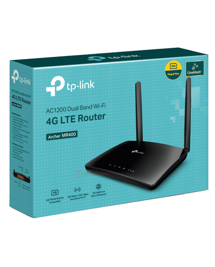 TP-Link Archer MR400 / AC1200 Двухдиапазонный беспроводной маршрутизатор с 4G LTE co слотом для SIM-карты