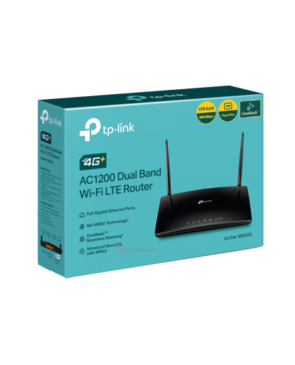 TP-Link Archer MR500 / AC1200 Двухдиапазонный беспроводной гигабитный маршрутизатор с 4G+ LTE co слотом для SIM-карты