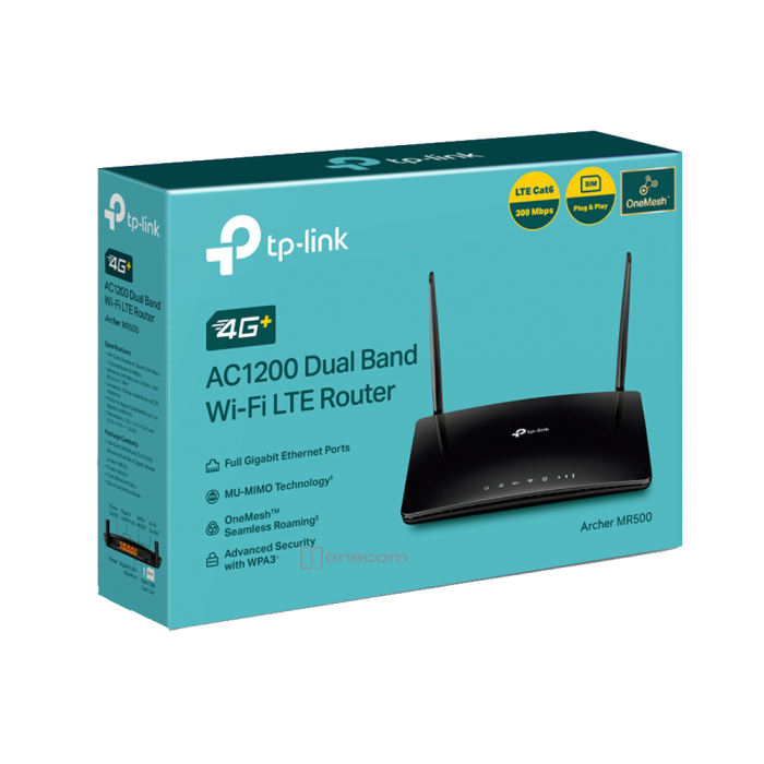 TP-Link Archer MR500 / AC1200 Двухдиапазонный беспроводной гигабитный маршрутизатор с 4G+ LTE co слотом для SIM-карты