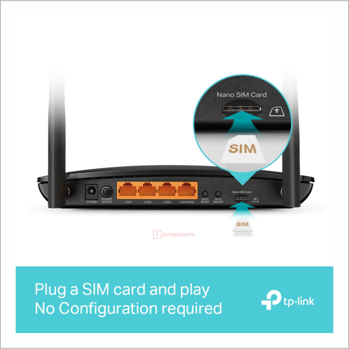 TP-Link Archer MR600 / AC1200 Двухдиапазонный беспроводной гигабитный маршрутизатор с 4G+ LTE co слотом для SIM-карты