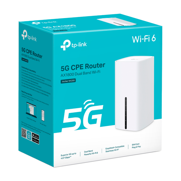 TP-Link Archer NX200 5G / AX1800 Двухдиапазонный беспроводной гигабитный 5G-маршрутизатор