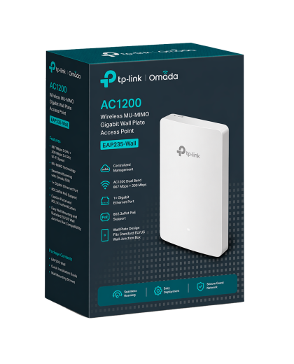 TP-Link Omada EAP235-Wall / AC1200 Гигабитная беспроводная настенная точка доступа Wi-Fi