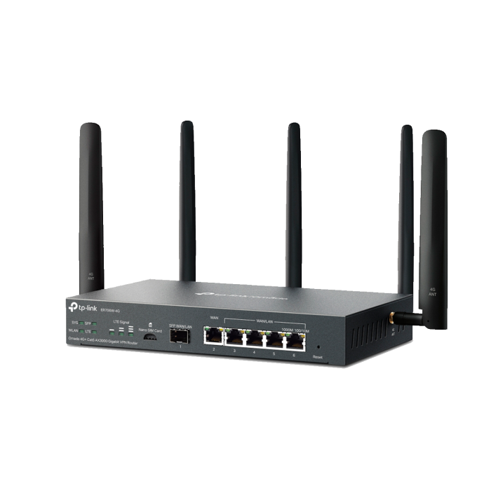 TP-Link Omada ER706WP-4G / AX3000 Гигабитный VPN-маршрутизатор Omada 4G+ Cat6