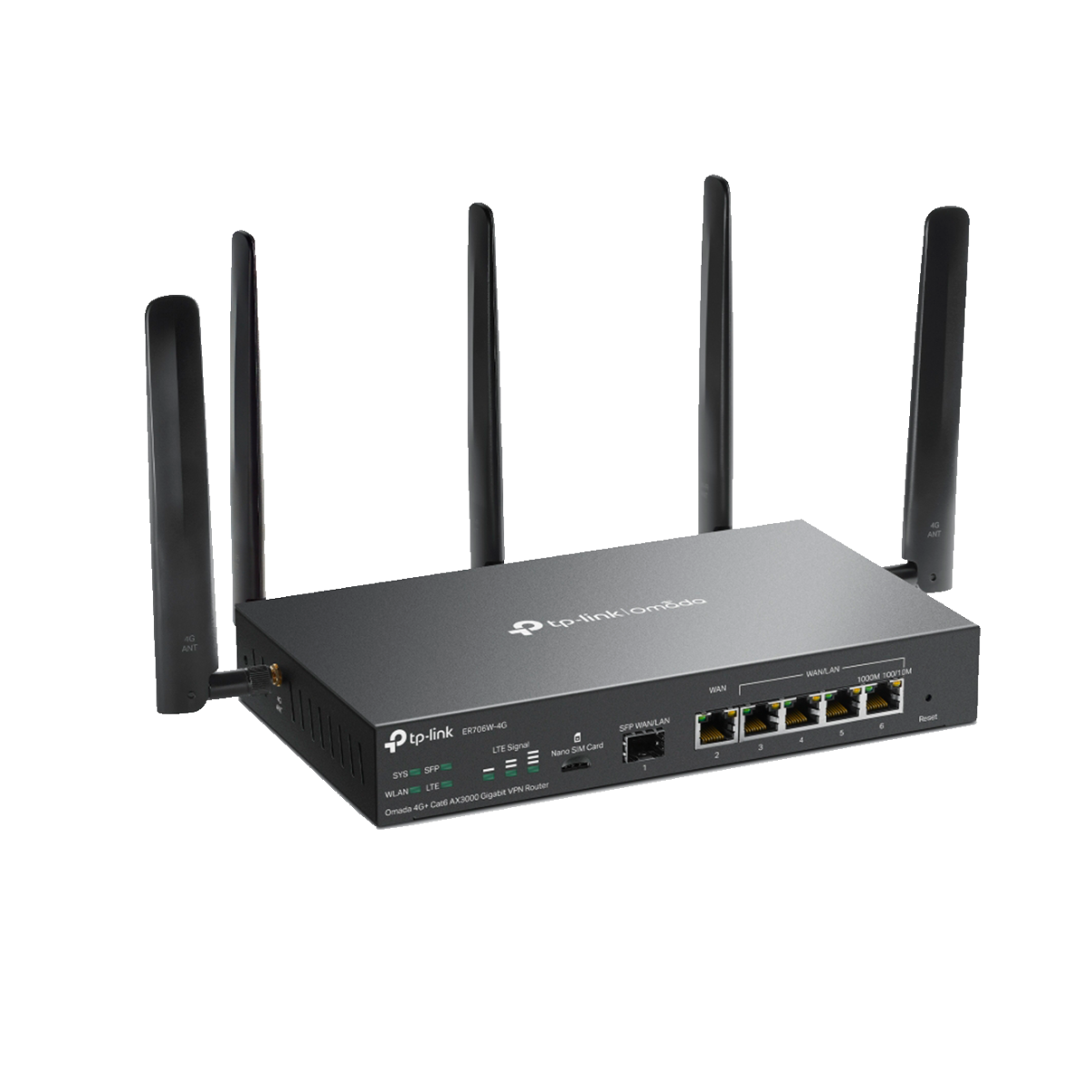 TP-Link Omada ER706W-4G / AX3000 Гигабитный VPN маршрутизатор Omada 4G+ Cat6
