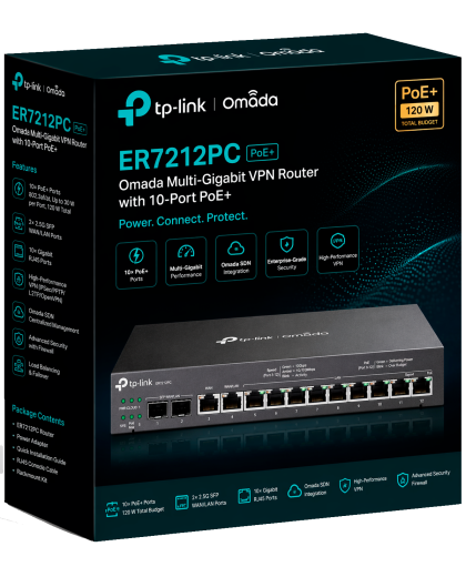 TP-Link Omada ER7212PC / Гигабитный VPN маршрутизатор со встроенным контроллером и 8 портами PoE+