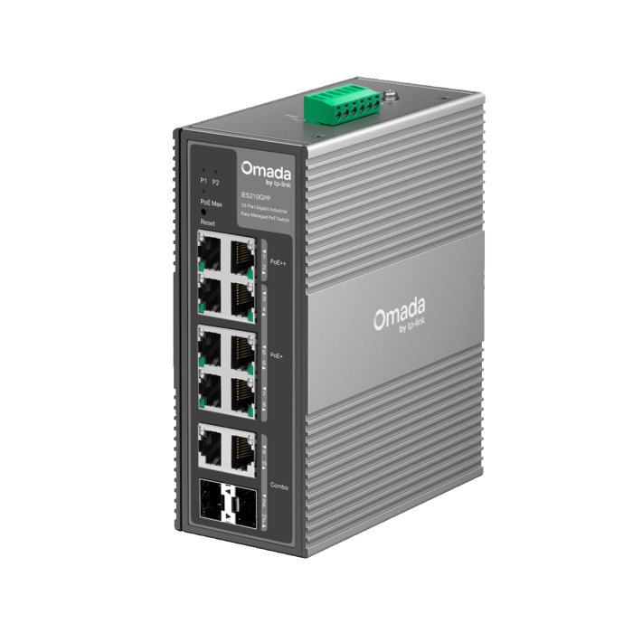 TP-Link Omada IES210GPP / Гигабитный коммутатор Omada с 10 портами и поддержкой PoE+ (8 портов)