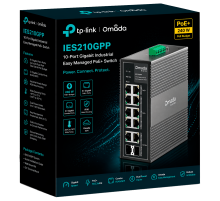 TP-Link Omada IES210GPP / Гигабитный коммутатор Omada с 10 портами и поддержкой PoE+ (8 портов)
