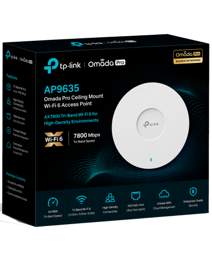 TP-Link Omada Pro AP9635 / AX1800 Гигабитная беспроводная потолочная точка доступа Wi-Fi 6