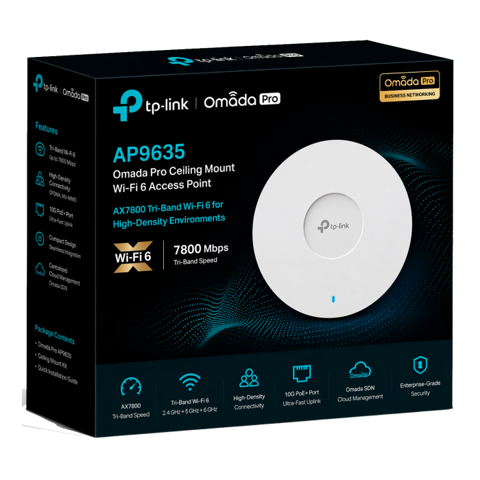 TP-Link Omada Pro AP9635 / AX1800 Гигабитная беспроводная потолочная точка доступа Wi-Fi 6