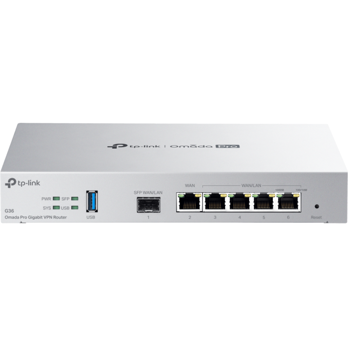 TP-Link Omada Pro G36 / Многофункциональный VPN-маршрутизатор с гигабитными портами.
