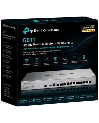 TP-Link Omada Pro G611 / Multi-WAN VPN-маршрутизатор с портами 10Gb