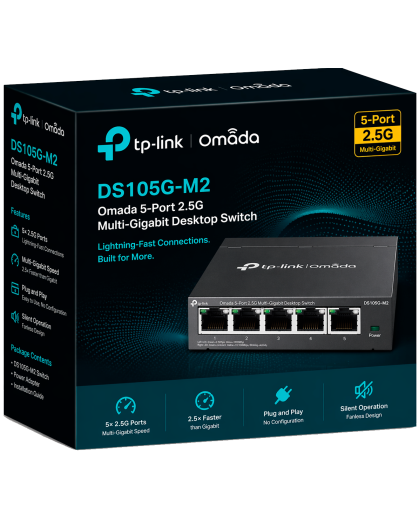 TP-Link Omada DS105G / Настольный гигабитный коммутатор с 5 портами