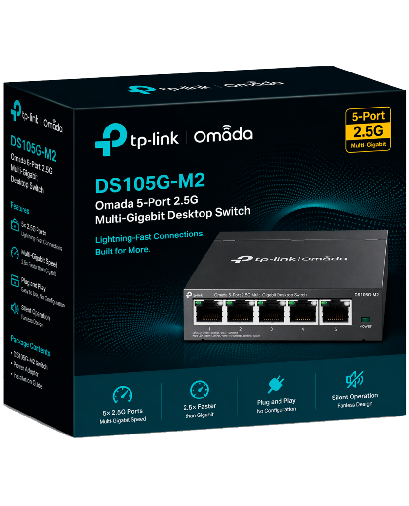 TP-Link Omada DS105G / Настольный гигабитный коммутатор с 5 портами