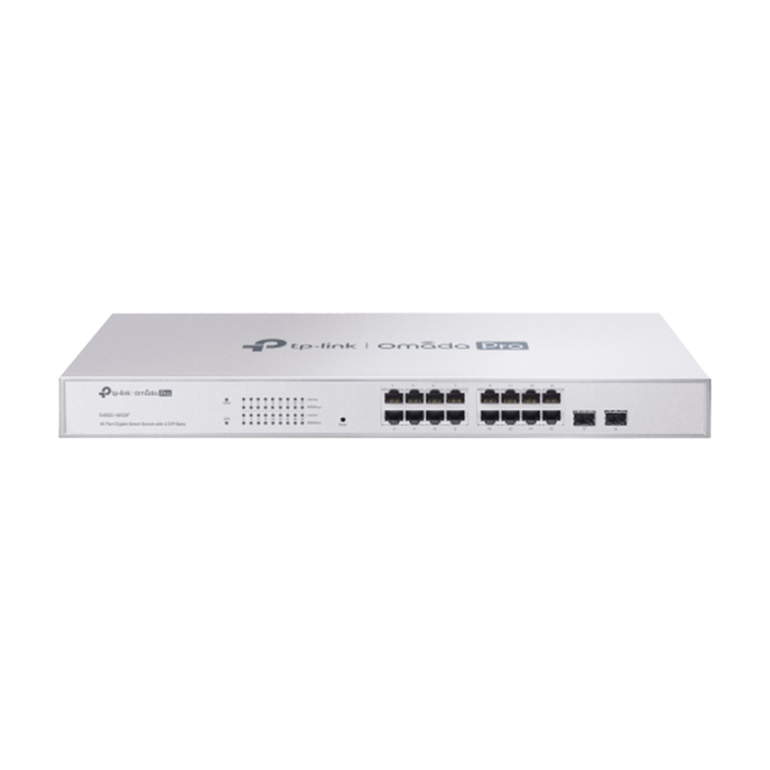 TP-Link Omada Pro S4500-16G2F / Гигабитный интеллектуальный коммутатор с 16 портами и 2 слотами SFP.
