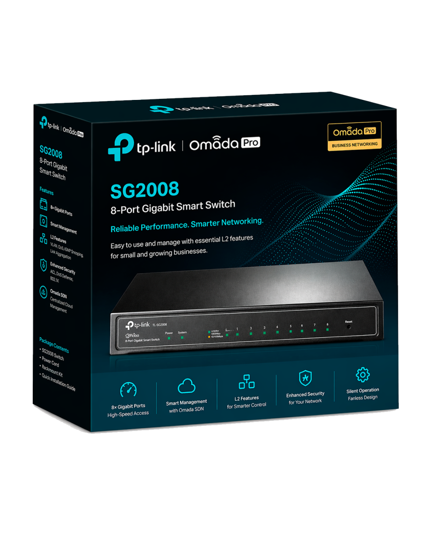 TP-Link Omada SG2008 / 8-портовый гигабитный коммутатор Smart