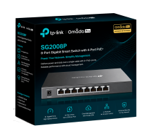 TP-Link Omada SG2008P / Интеллектуальный гигабитный коммутатор с 8 портами и поддержкой PoE+ с 4 портами.