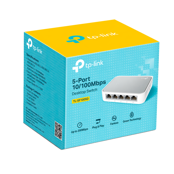 TP-Link TL-SF1005D / 5-портовый настольный коммутатор