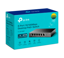TP-Link TL-SF1006P / 6-портовый настольный коммутатор с 4 портами PoE+