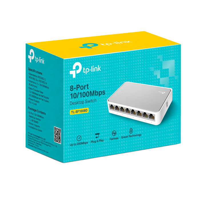 TP-Link TL-SF1008D / 8-портовый настольный коммутатор