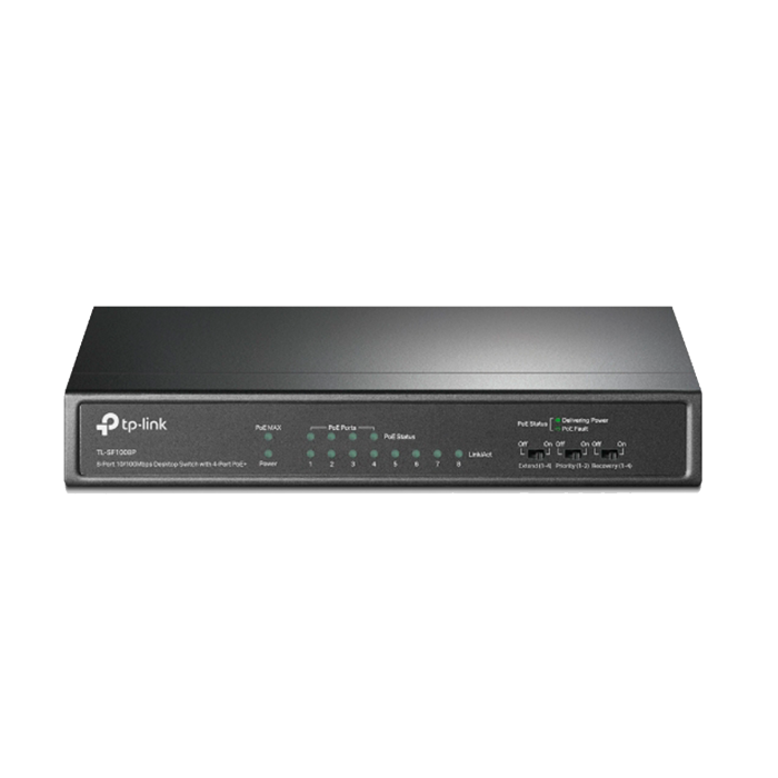 TP-Link TL-SF1008P / 8-портовый настольный коммутатор с 4-портами PoE+