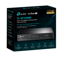 TP-Link TL-SF1008P / 8-портовый настольный коммутатор с 4-портами PoE+