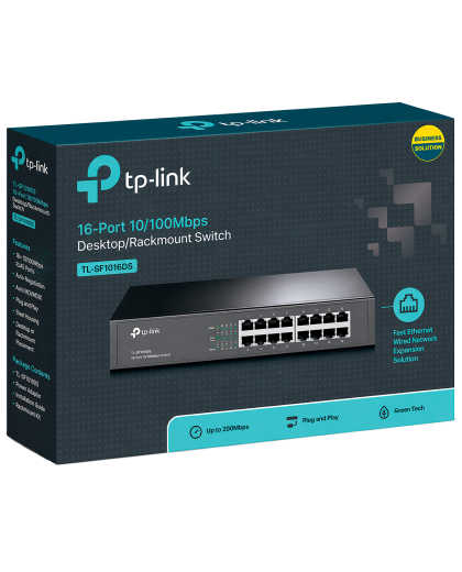 TP-Link TL-SF1016DS / 16-портовый коммутатор (настольный/ монтируемый в стойку)
