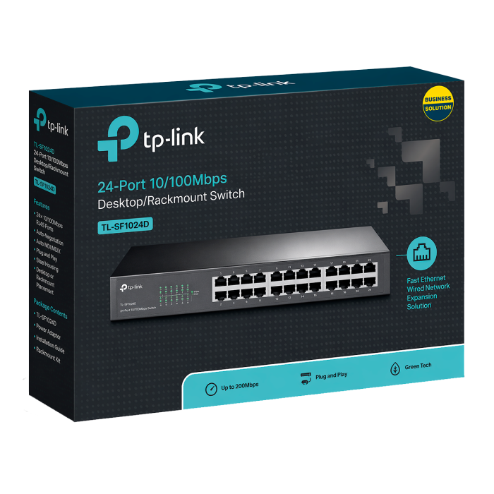 TP-Link TL-SF1024D / 24-портовый коммутатор (настольный/ монтируемый в стойку)