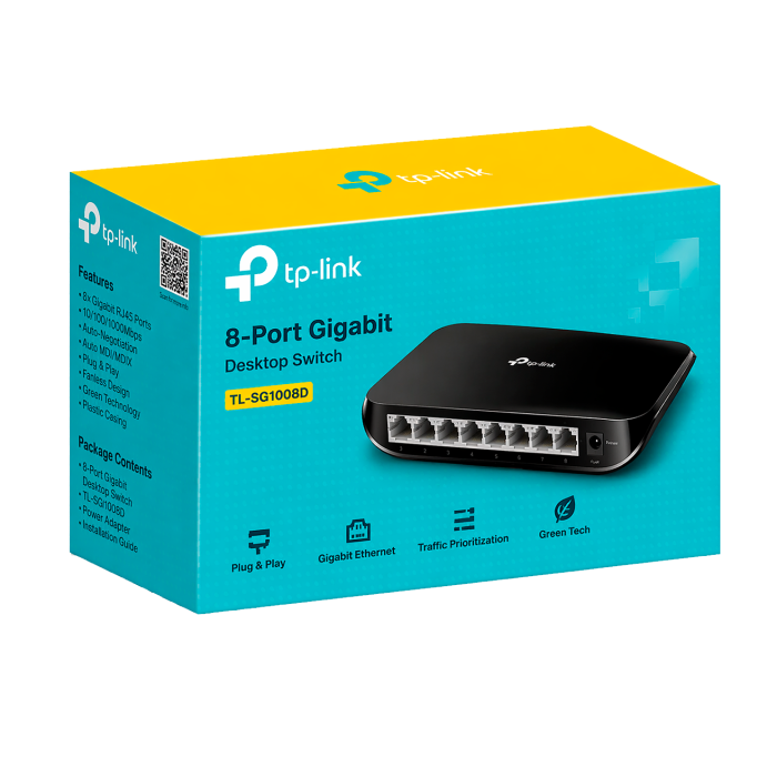 TP-Link TL-SG1008D / 8-портовый гигабитный настольный коммутатор