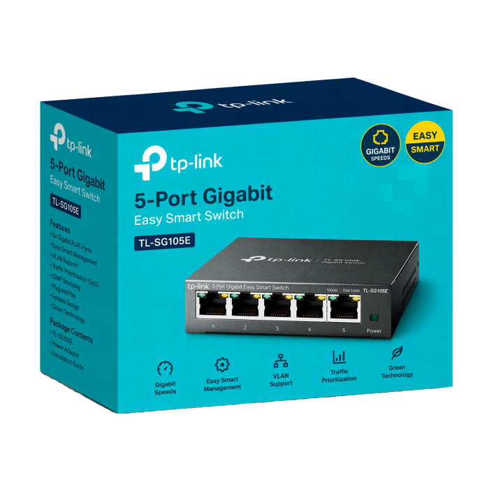 TP-Link TL-SG105E / Easy Smart 5-портовый гигабитный коммутатор