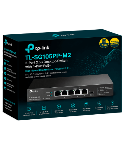 TP-Link TL-SG105-M2 / 5-портовый настольный коммутатор 2,5G