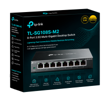 TP-Link TL-SG108S-M2 / 8-портовый настольный коммутатор 2,5G Multi Gigabit